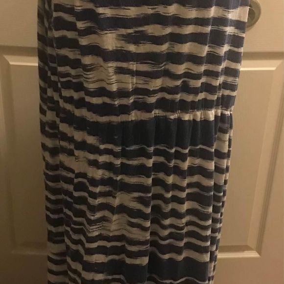 Women’s plus size 2x sleeveless dress blue striped by Ana - Picture 3 of 4